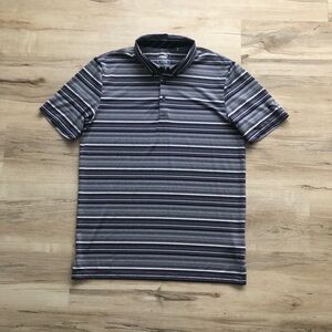 Puma Golf Striped Polo Shirt - Blue and Gray